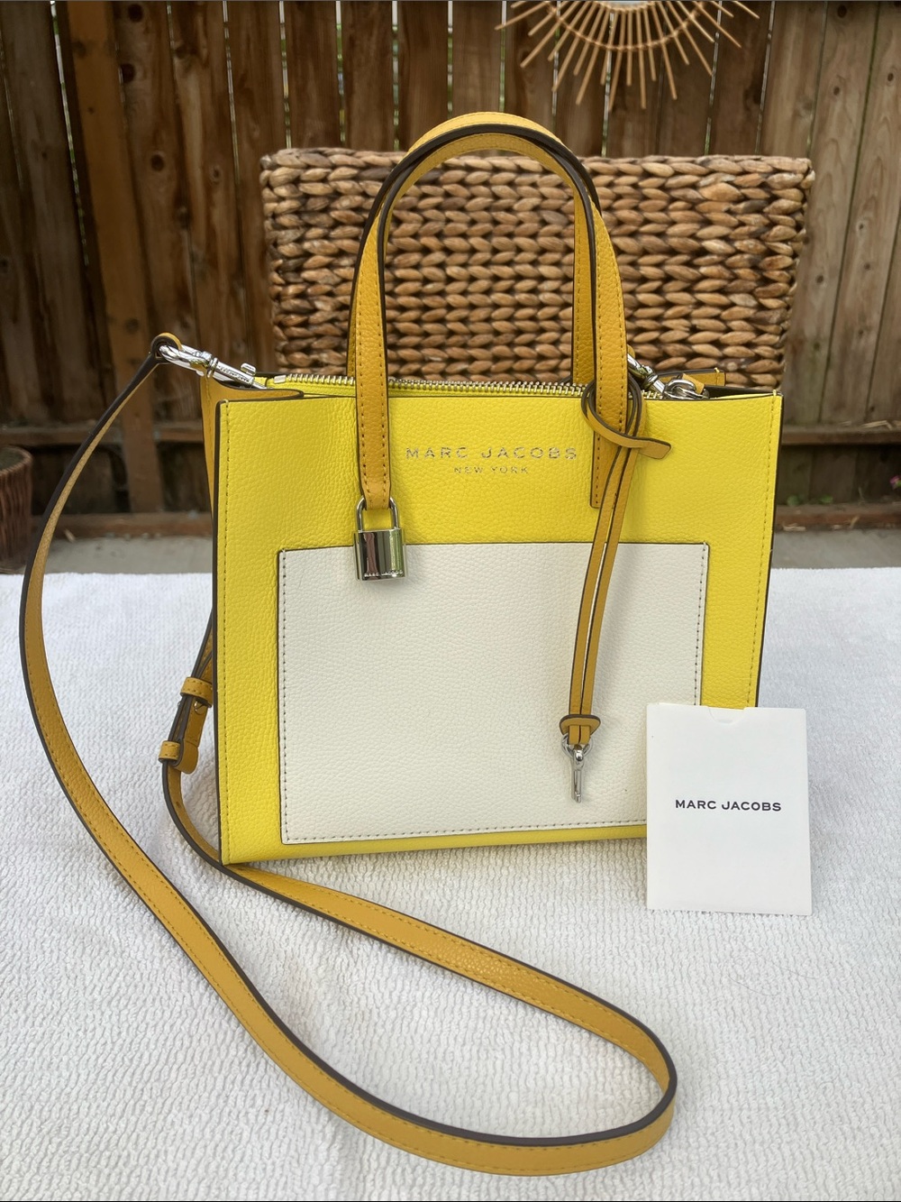 NWT Marc Jacobs Yellow/orange/cream Colorblock Grind Crossbody Bag